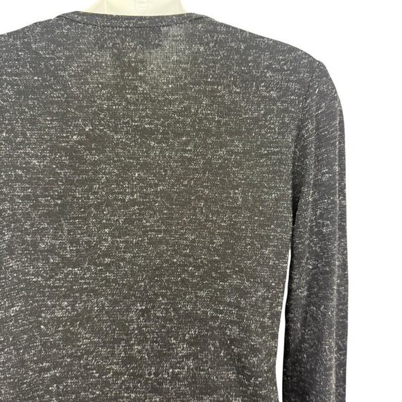 All That Jazz Vintage Button Up V-Neck Charcoal Gray Long Sleeve Dress Knit M - Picture 13 of 16